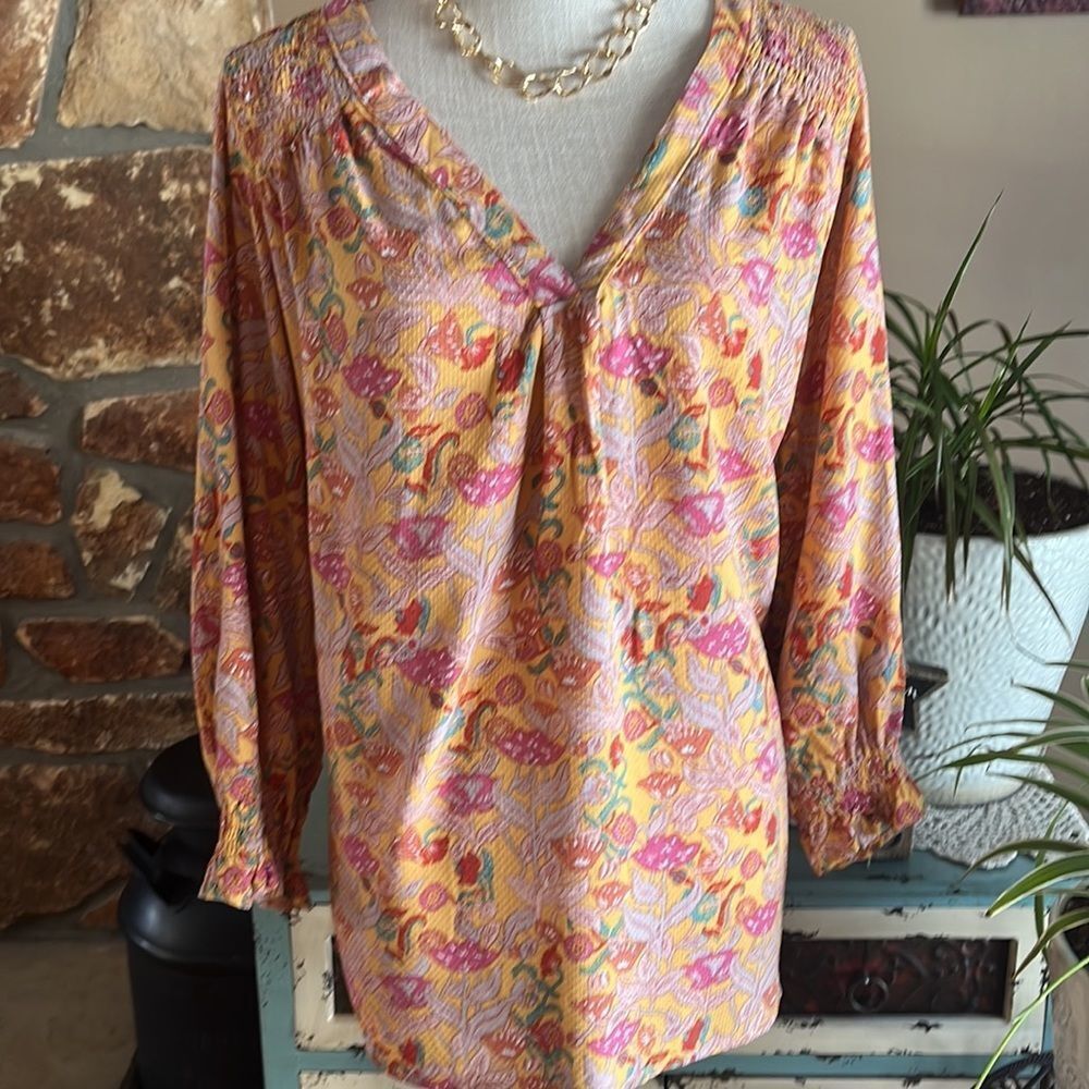 Jones & Co Jones New York Women’s Floral Blouse Plus Size 1X